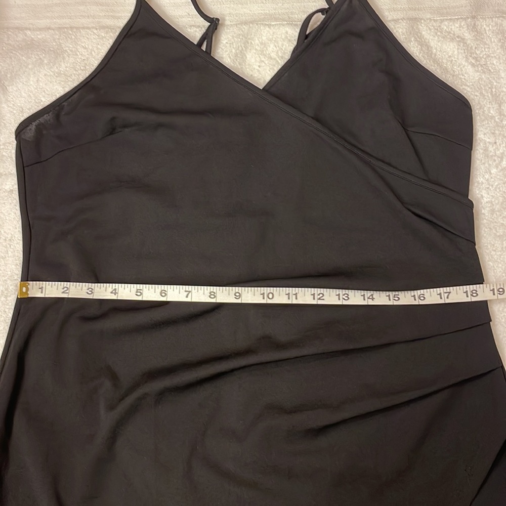 Plus size Ruched front wrap spaghetti strap dress - Picture 5 of 7